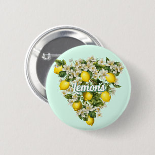 Lemons 2 Inch Round Button