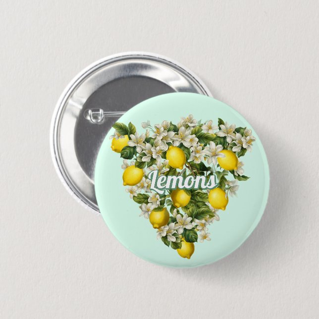 Lemons 2 Inch Round Button (Front & Back)