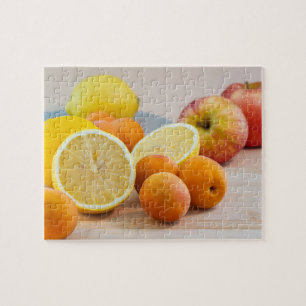 Lemons And Apricots Food Photography Still Life Jigsaw Puzzle