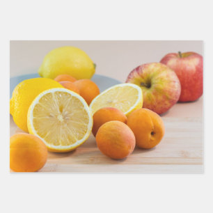 Lemons And Apricots Food Photography Still Life Wrapping Paper Sheet