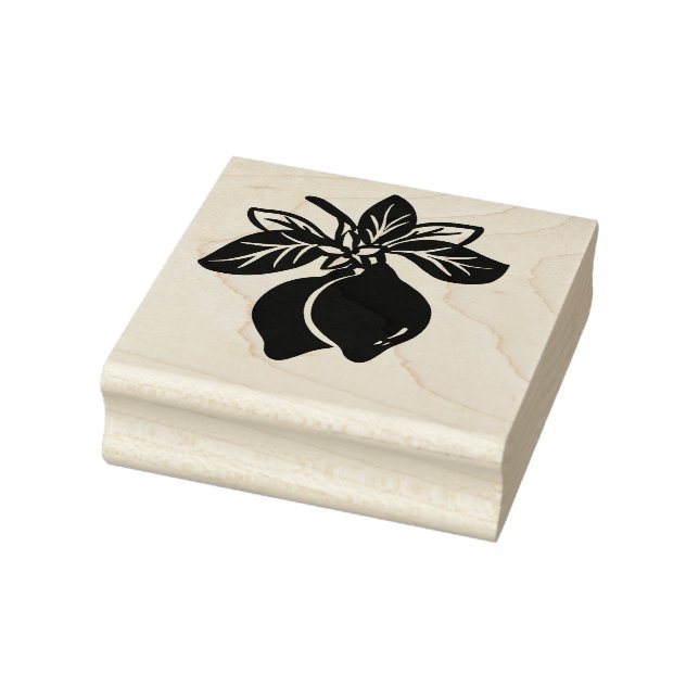 Lemons and branches rubber stamp (Stamp)