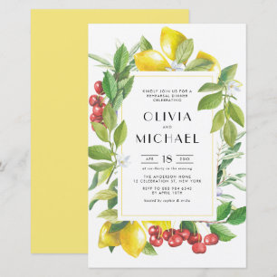 Lemons and Cranberries Botanical Rehearsal Dinner