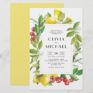 Lemons and Cranberries Botanical Wedding Shower