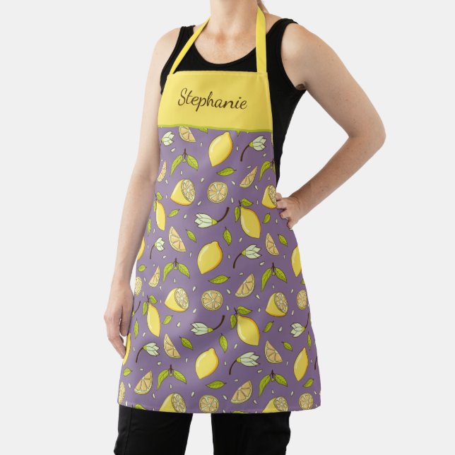 Lemons and Flowers Apron (Insitu)
