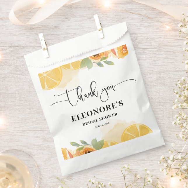 Lemons and Flowers Bridal Shower  Favour Bag (Clipped)