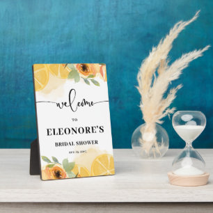 Lemons and Flowers Bridal Shower Welcome Plaque