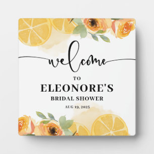 Lemons and Flowers Bridal Shower Welcome Plaque