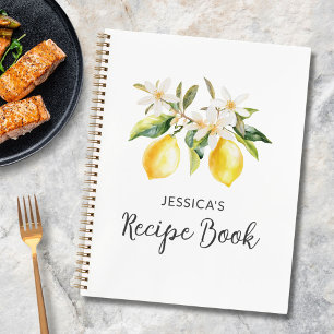 Lemons and Flowers Tree Branch Botanical Recipe Notebook