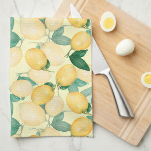 Lemons and Greenery Kitchen Kitchen Towel