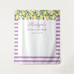 Lemons And Lavender Bridal Shower Photo Backdrop Tapestry