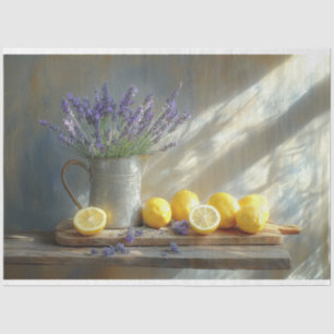 Lemons and Lavender Kitchen Still Life Decoupage Tissue Paper