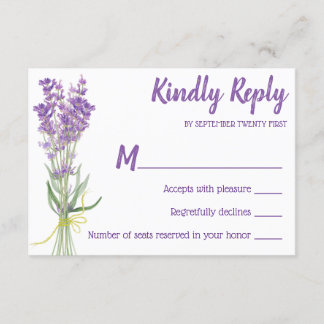 Lemons and Lavender - Response Card