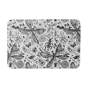 Lemons and leaves bath mat