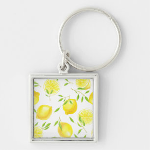 Lemons and leaves keychain