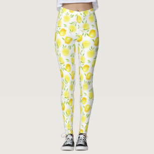 Lemons and leaves leggings