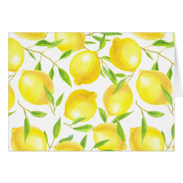 Lemons and leaves  pattern design (Front Horizontal)