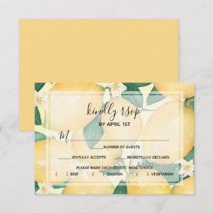 Lemons and Leaves RSVP Card