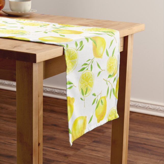 Lemons and leaves short table runner (In Situ)