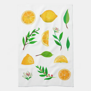 Lemons and Leaves Simple Kitchen Towel