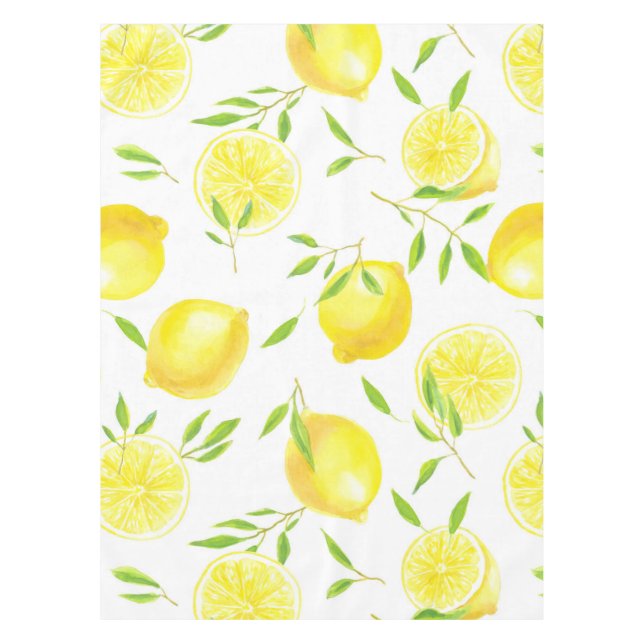 Lemons and leaves tablecloth (Front)