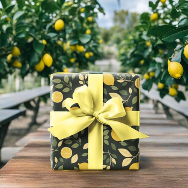 Lemons and Leaves Wrapping Paper (Creator Uploaded)