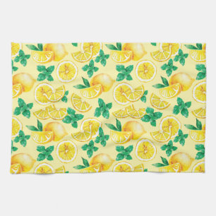 Lemons and lemonade kitchen towel