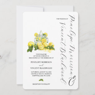 Lemons and Lemonade Wedding Invitation