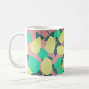 Lemons and Limes Citrus Fresh Pattern Coffee Mug