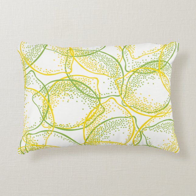 Lemons and Limes: Fresh Pattern. Accent Pillow (Front)