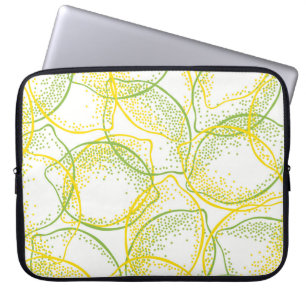 Lemons and Limes: Fresh Pattern. Laptop Sleeve