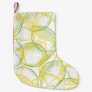 Lemons and Limes: Fresh Pattern. Small Christmas Stocking