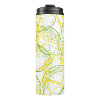 Lemons and Limes: Fresh Pattern. Thermal Tumbler