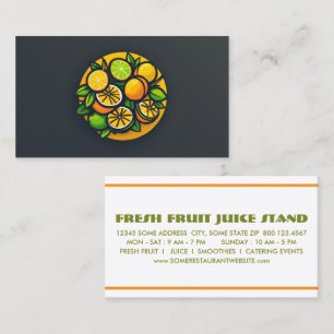 lemons and limes fruit juice stand loyalty card