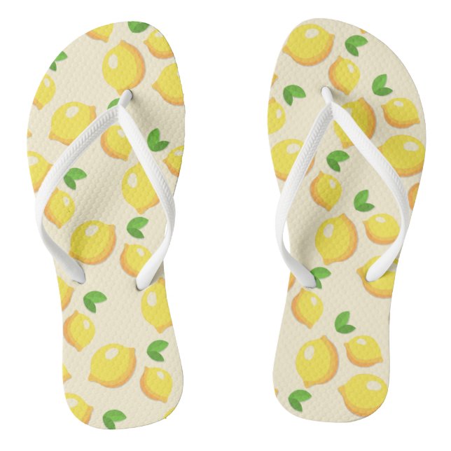 Lemons and more lemons! flip flops (Footbed)