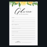 Lemons and Oranges Advice for the Newlyweds Card<br><div class="desc">Give your advice and well wishes for the newlyweds with this lemon theme advice card. It features watercolor garland of lemons, oranges and greenery with a whimsical script. Personalize by adding texts on the back of the card. This wedding advice card is perfect for summer bridal showers and summer wedding...</div>