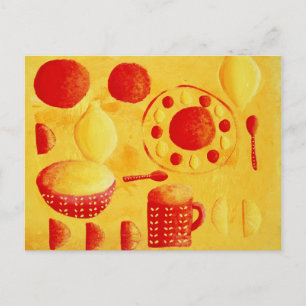 Lemons and Oranges with Bowls Painting Postcard