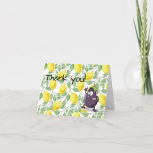 Lemons and the Eggplant Folded Thank You Card