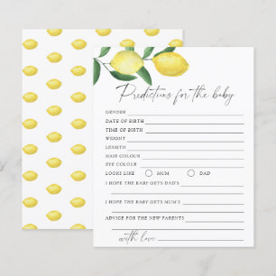 Lemons - Baby predictions and advice