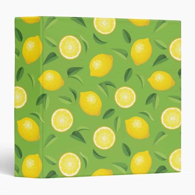 Lemons Background Pattern Binder (Front/Spine)
