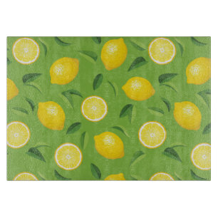Lemons Background Pattern Cutting Board