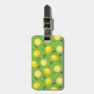 Lemons Background Pattern Luggage Tag