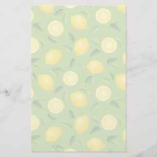 Lemons Background Pattern Stationery