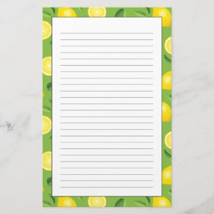 Lemons Background Pattern Stationery