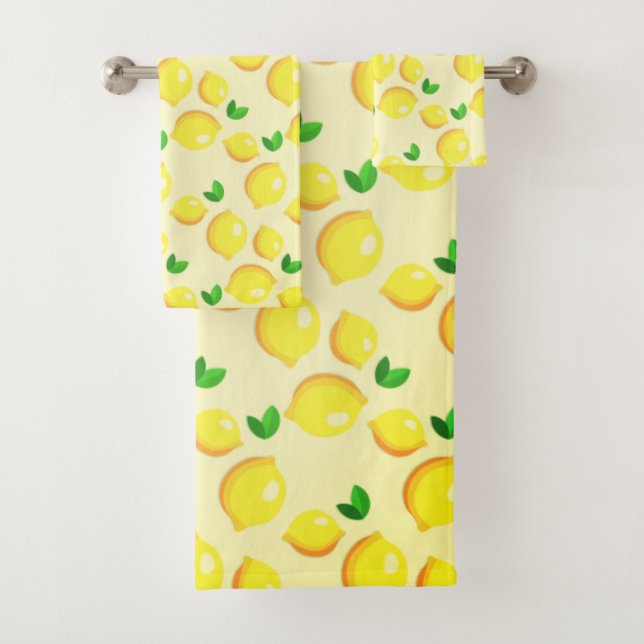 Lemons Bath Towel Set (Insitu)