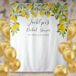 Lemons Blossom Bridal Shower Photo Booth Backdrop Tapestry<br><div class="desc">Featuring lemons greenery,  this elegant botanical bridal shower or couples shower photo booth backdrop can be personalised with your special event information. Designed by Thisisnotme©</div>