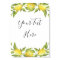 Lemons Blossom Greenery Watercolor Sign