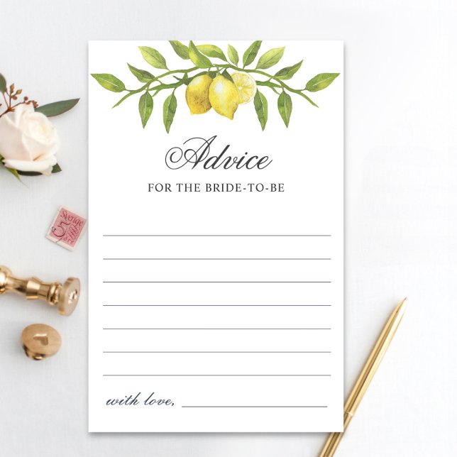 Lemons Blossom  Greenery Wishes & Advice Card (Creator Uploaded)