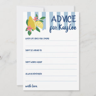 Lemons & Blue Stripes Advice Graduation