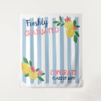 Lemons & Blue Stripes Freshly Graduated Backdrop