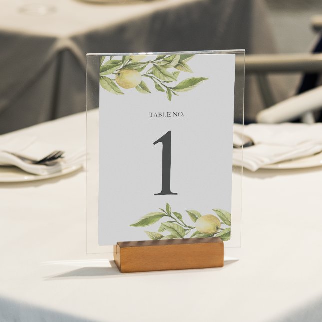 Lemons boho Personalized Table Number (Creator Uploaded)